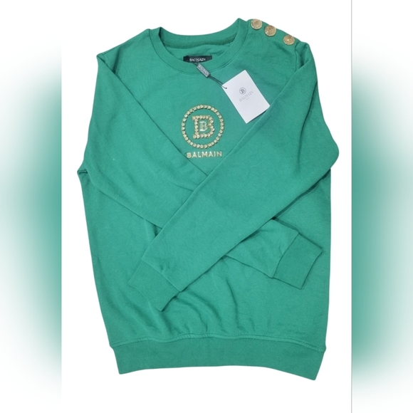 NWT - Balmain Green Women's Sweater - Size Large - Picture 1 of 8